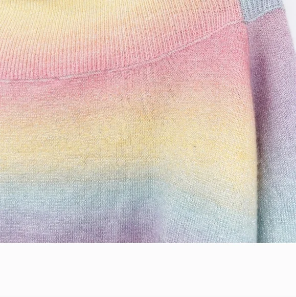 DOLLSKIILL NWOT 💗 SUGAR THRILLZ Pastel Rainbow knit sweater 3X - Picture 5 of 6